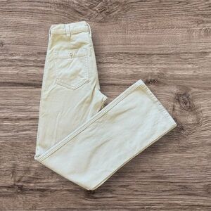 Brandy Melville Cream Corduroy Straight Leg Pants